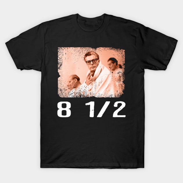 8 1/2 Nostalgia Threads Fellini's Cinematic Legacy Graphic Tee T-Shirt by RonaldEpperlyPrice